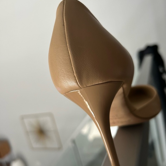 Jimmy Choo D’Orsay Addison Beige Leather Heels - Picture 10 of 10